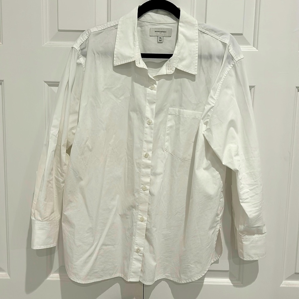 Banana Republic collared shirt XL White 100% cotton